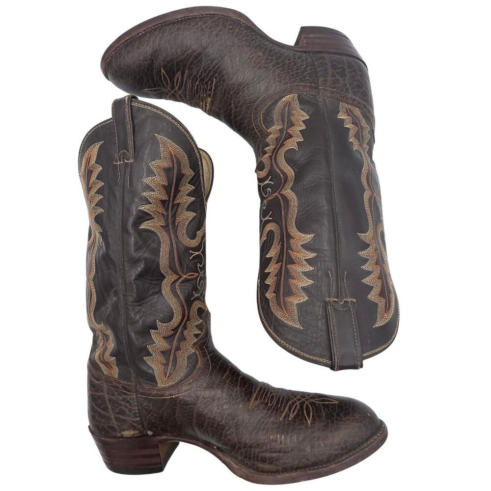 Justin 2223 Rick Grimes Walking Dead Cowboy Boots Mens 11E Wide Screen Accurate - Picture 4 of 16